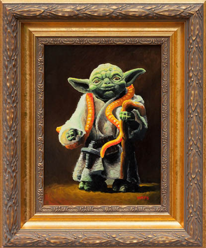 Yoda - Vintage Star Wars figure Oil Painting by Mats Gunnarsson