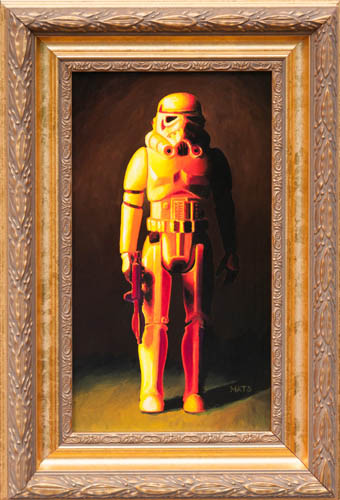 Stormtrooper - Vintage Star Wars figure Oil Painting by Mats Gunnarsson